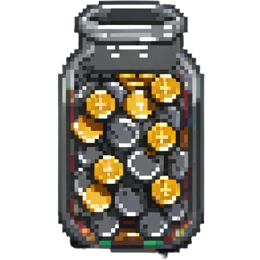 glass with coins emoji