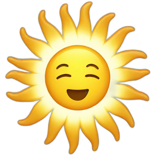 Sun with hands emoji
