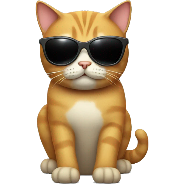 Cat with sunglasses emoji