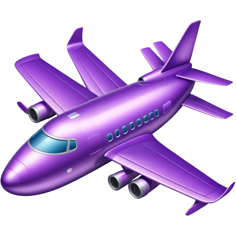 purple airplane emoji