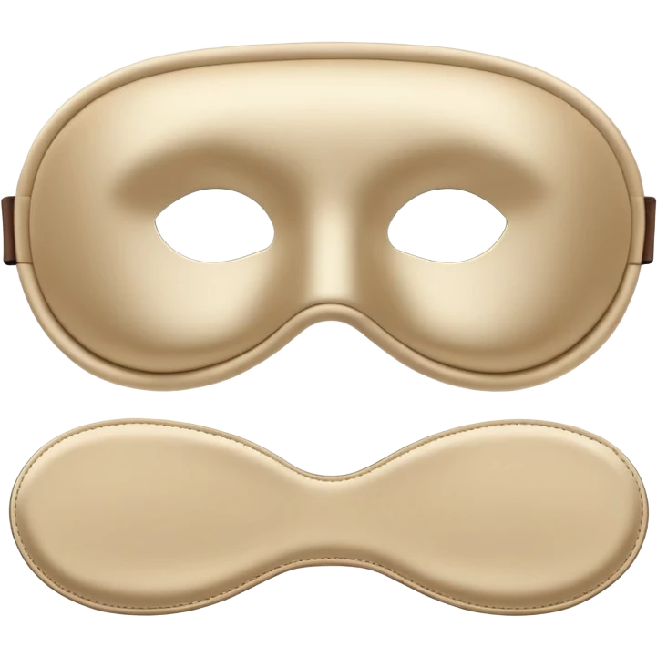 silk beige sleep mask emoji