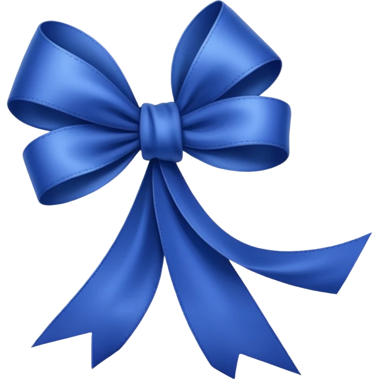 Bright Indigo Ribbon emoji