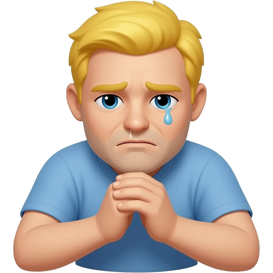 Yellow tired begging emoji