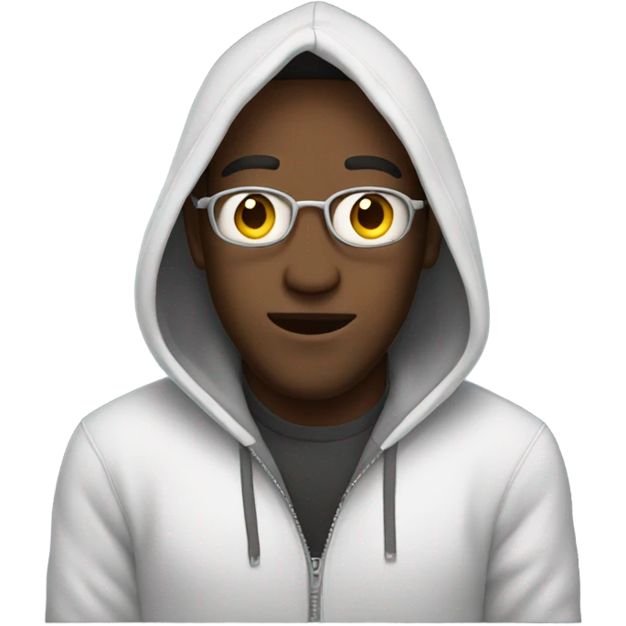 Guy with hoodie driving emoji