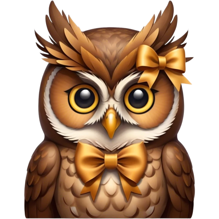 owl with a bow emoji