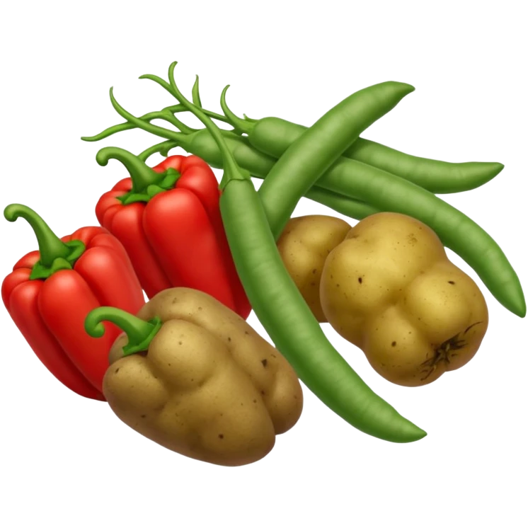 перец стручковая фасоль и картофель emoji