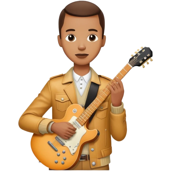 Steve Lacy with guitar and stylish outfit emoji