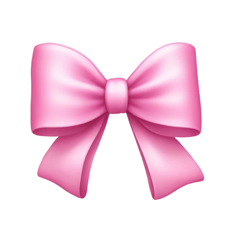 A pink cute bow emoji