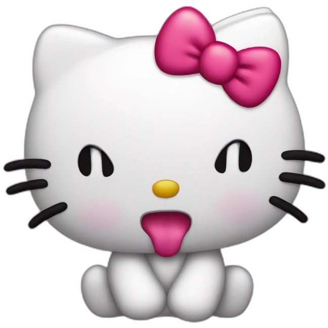 Hello kitty kiss emoji
