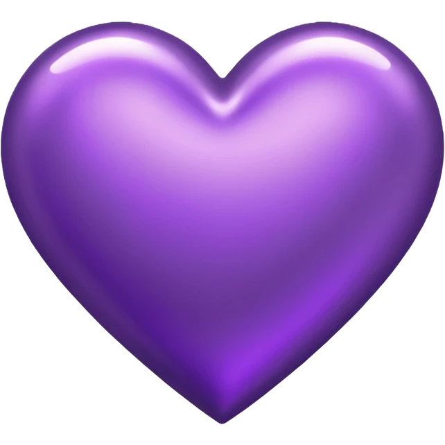 heart with a metallic purple finish emoji