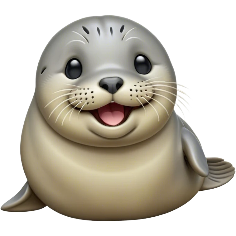 Cinematic Cute Yawning harbour seal Portrait Emoji, Head tilted slightly with a dramatic, wide-open yawn, showcasing a smooth, rounded body with gently drooping features and sleepy, half-closed eyes, Simplified yet irresistibly adorable features, highly detailed, glowing with a soft, cozy maritime glow, high shine, relaxed yet expressive, stylized with a dash of whimsical ocean charm, soft glowing outline, capturing the essence of a drowsy yet affectionate harbour seal that appears ready to stretch out for a nap! emoji