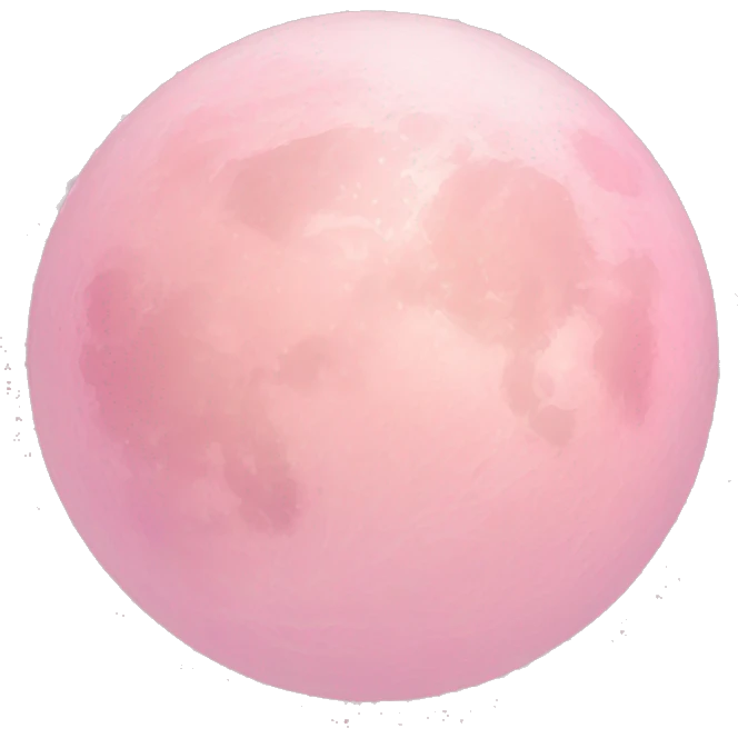 Light pink pink moon emoji