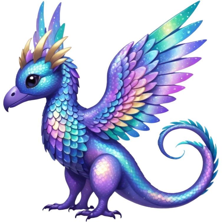Pastel nebula glittery Randomly-faerie-drake-colored sparkly exotic Fakémon-creature emoji