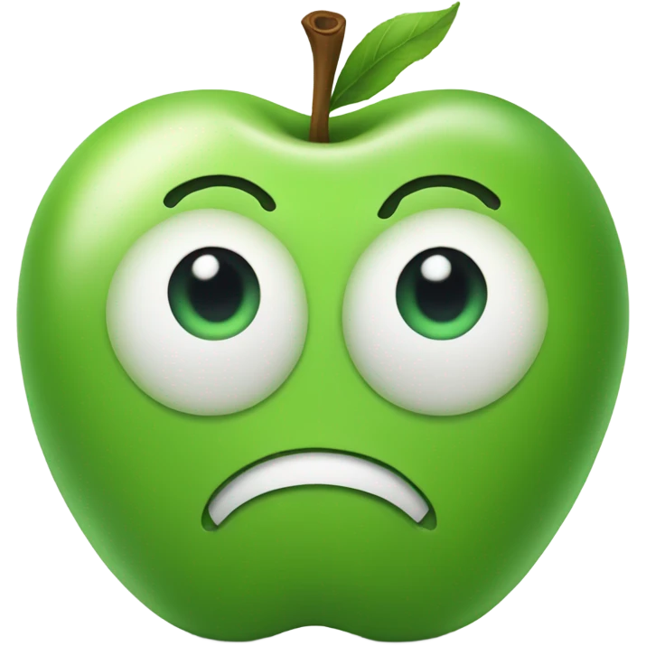 green apple with heart eyes  emoji
