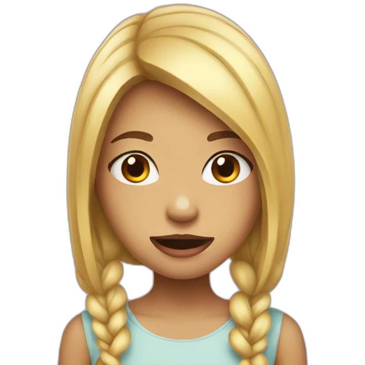 girl biting her bottom lip emoji