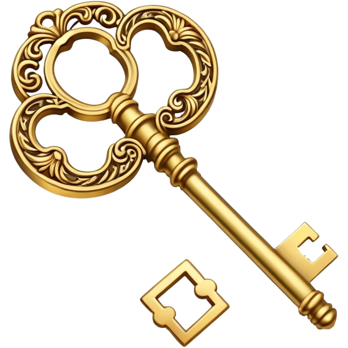 gold ornate key emoji