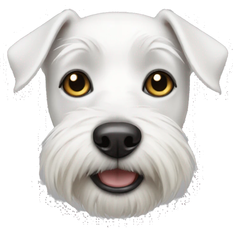 white terrier with  one black eye emoji