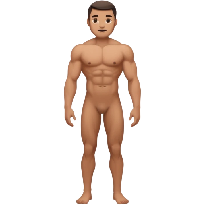 Naked man full body emoji