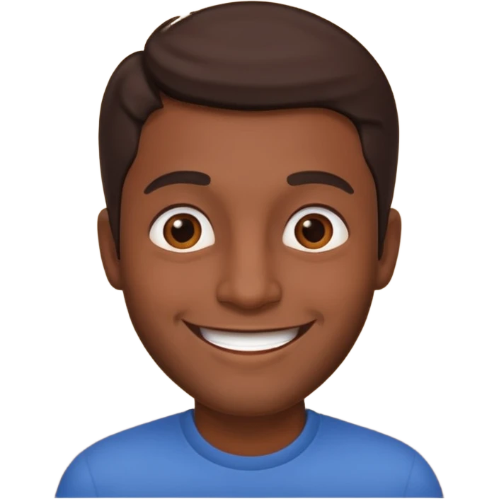 A brown man  happy emoji