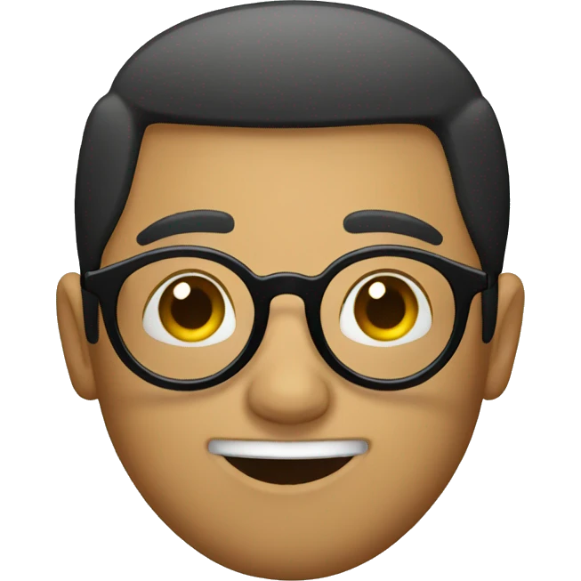round black glasses emoji