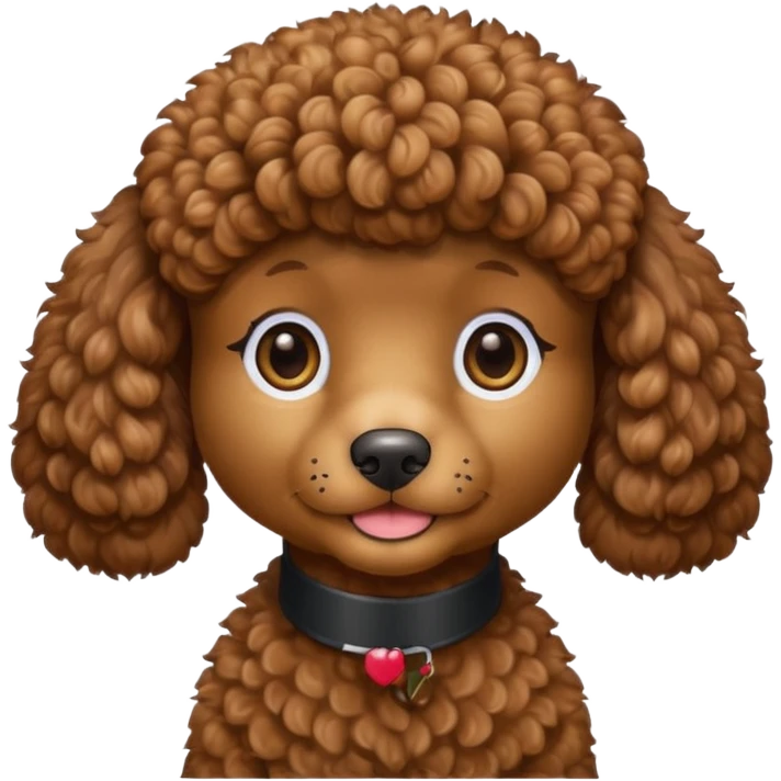 brown poodle emoji