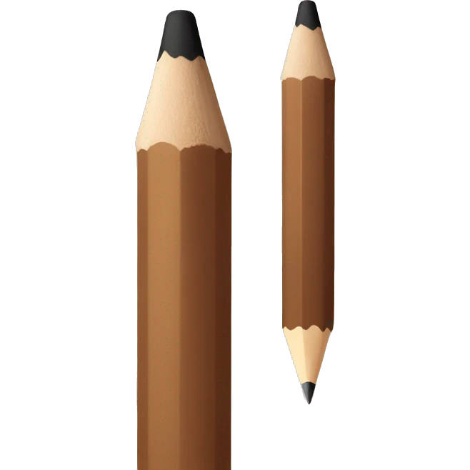 brown pencil emoji