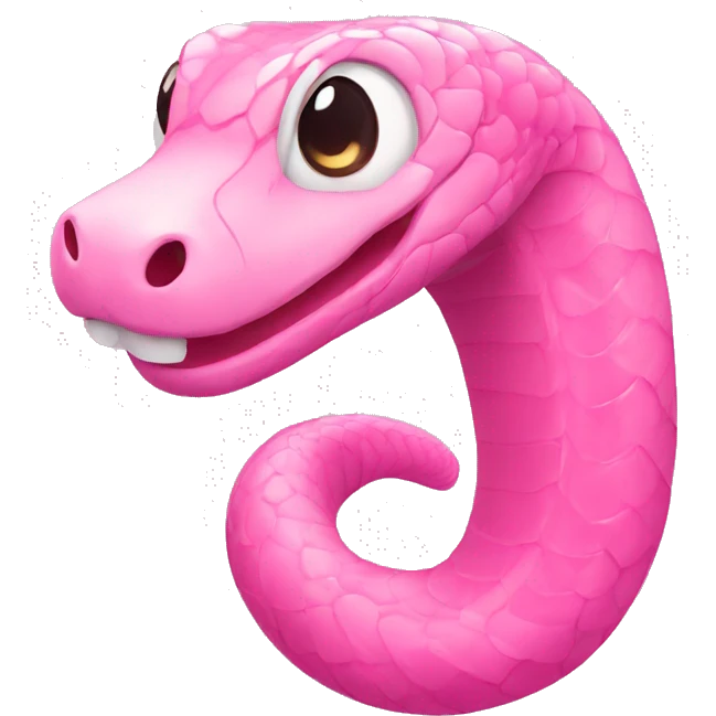 cute pink snake emoji