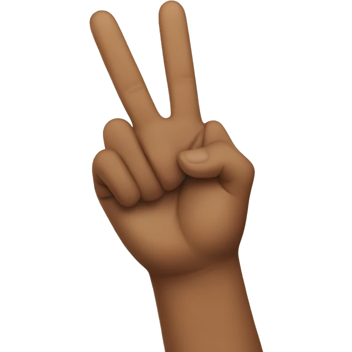 hand doing peace sign thumb out emoji