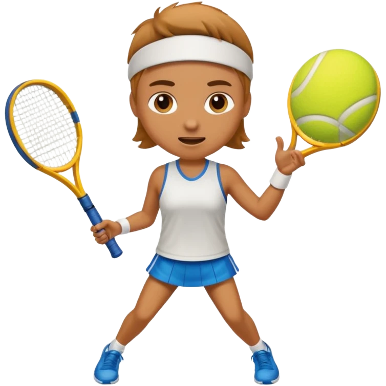 Persona bajo el sol jugando tenis emoji