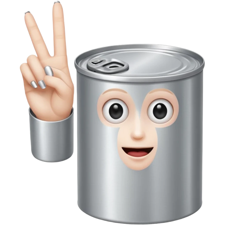 Two fingers inside of a can emoji