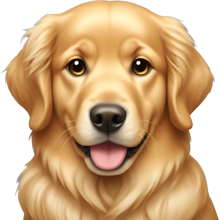 Golden retriever with a bow on its ear emoji