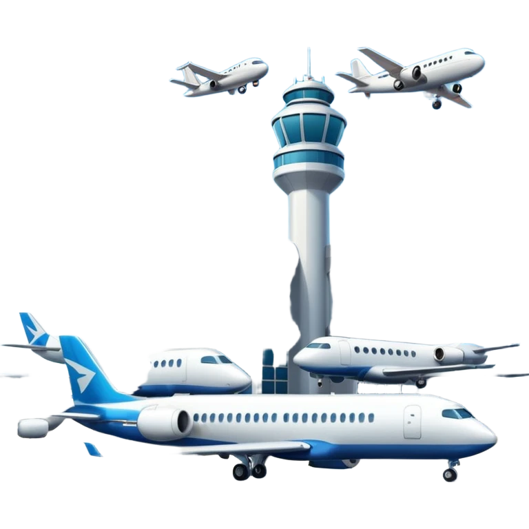 planes next to terminal building emoji