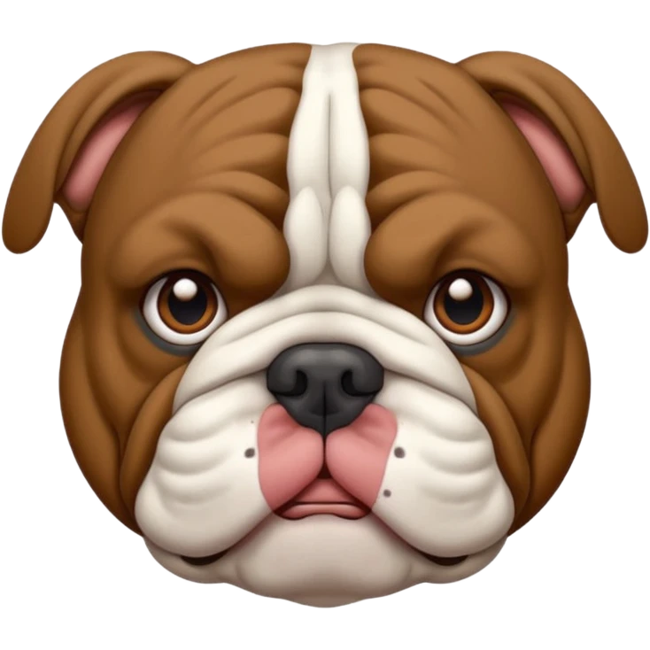 bulldog ingles atigrado oscuro con blanco emoji