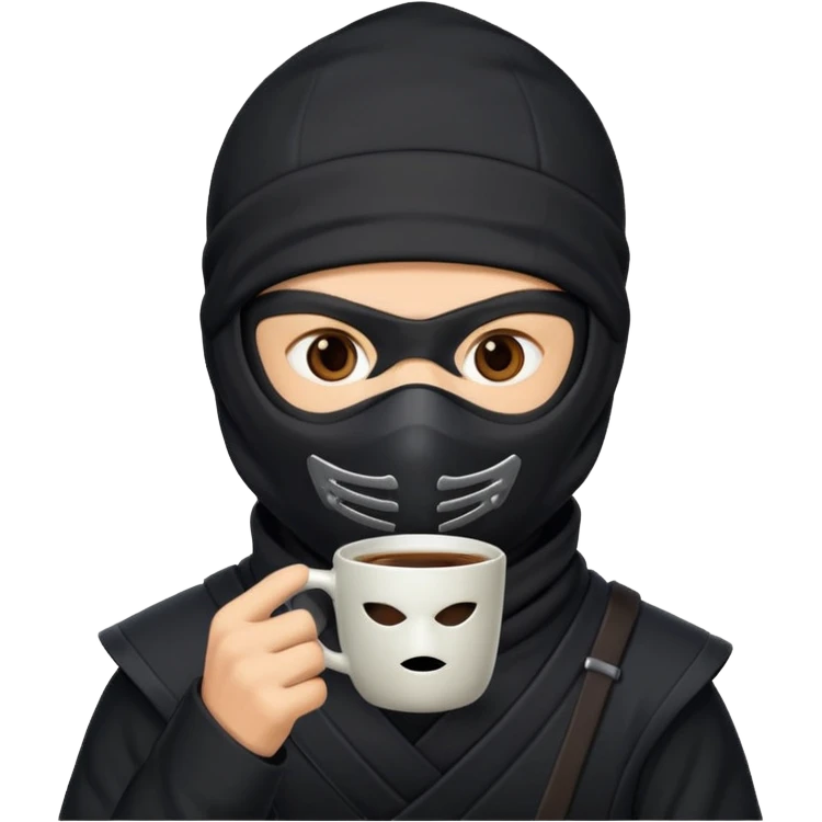 Do ninja mixed with a coffe emoji