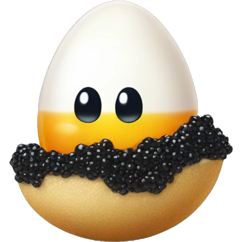 one egg of caviar emoji