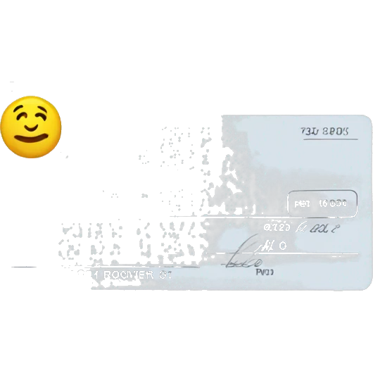Bank check emoji