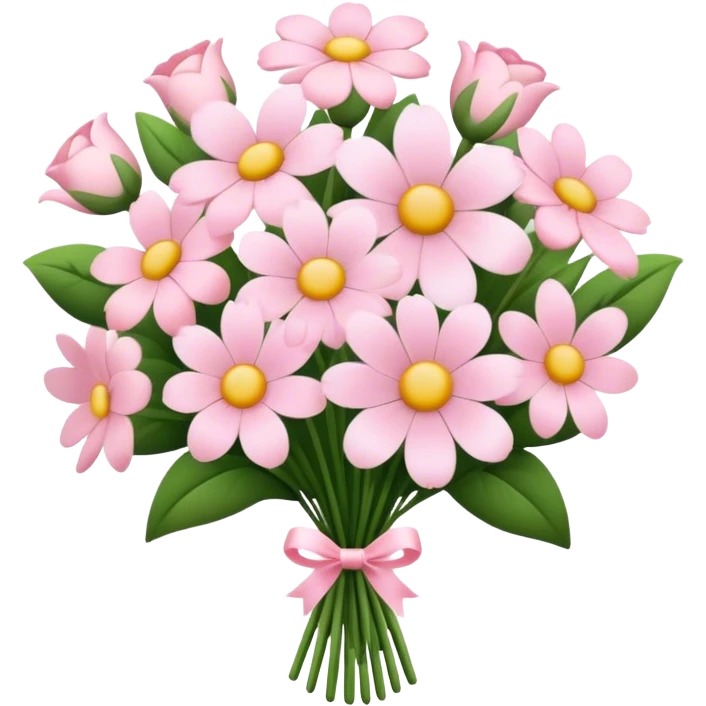 pale pink flower bouquet  emoji
