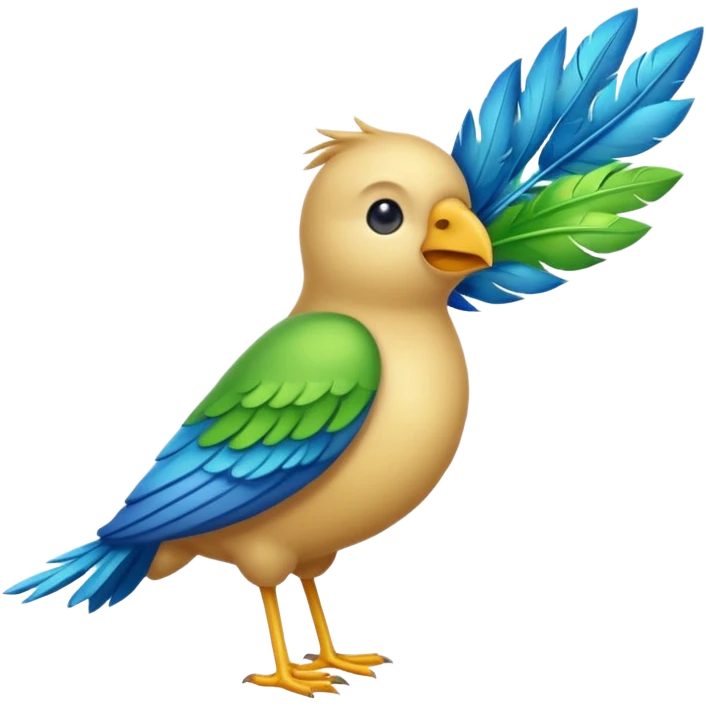 Crée un emoji de l'oiseau de la paille en queue emoji