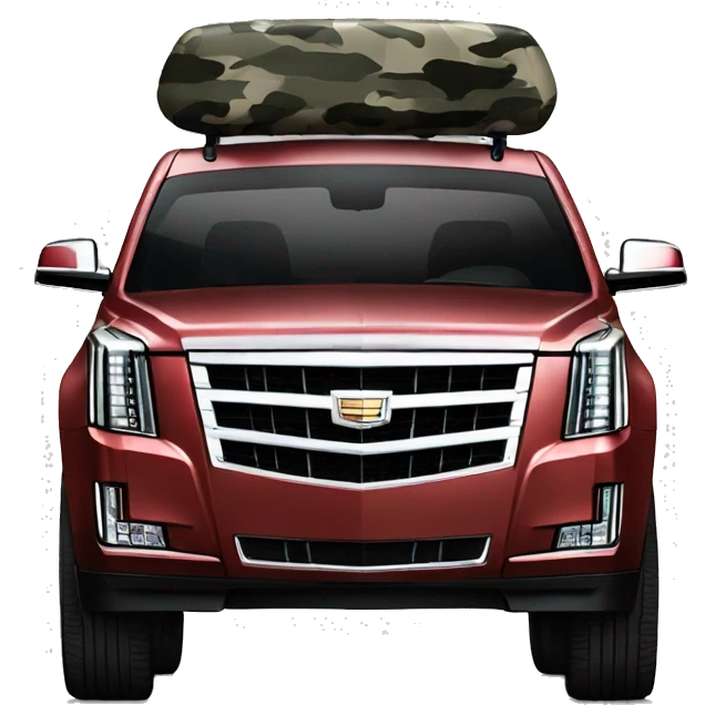  camouflage style red white and black, Cadillac Escalade emoji