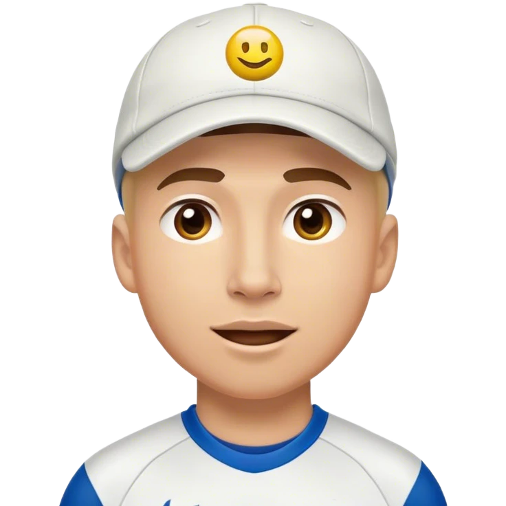 "Crea un emoji estilo Apple con el rostro de un joven entrenador de fútbol, con una gorra deportiva y una expresión motivadora. El diseño debe ser limpio y moderno, con colores vibrantes pero profesionales. El emoji debe transmitir energía, disciplina y pasión por el entrenamiento. Fondo transparente para usar en redes sociales." emoji
