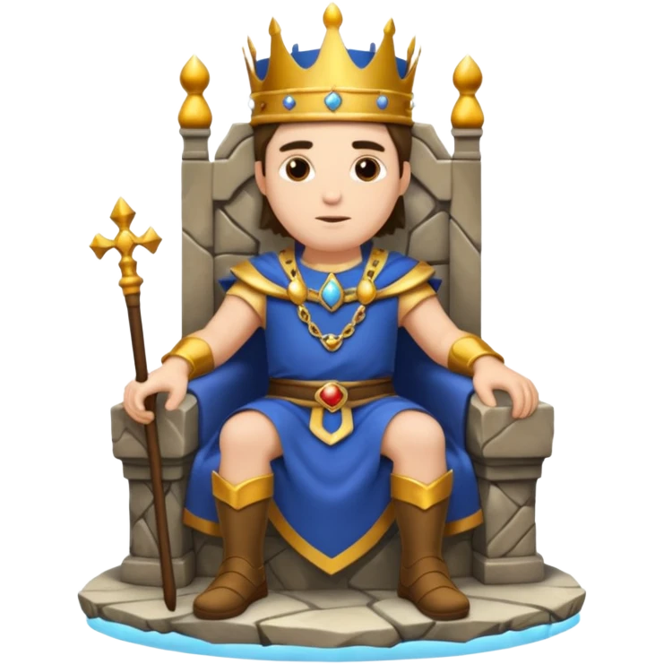 國王坐在王位上 emoji