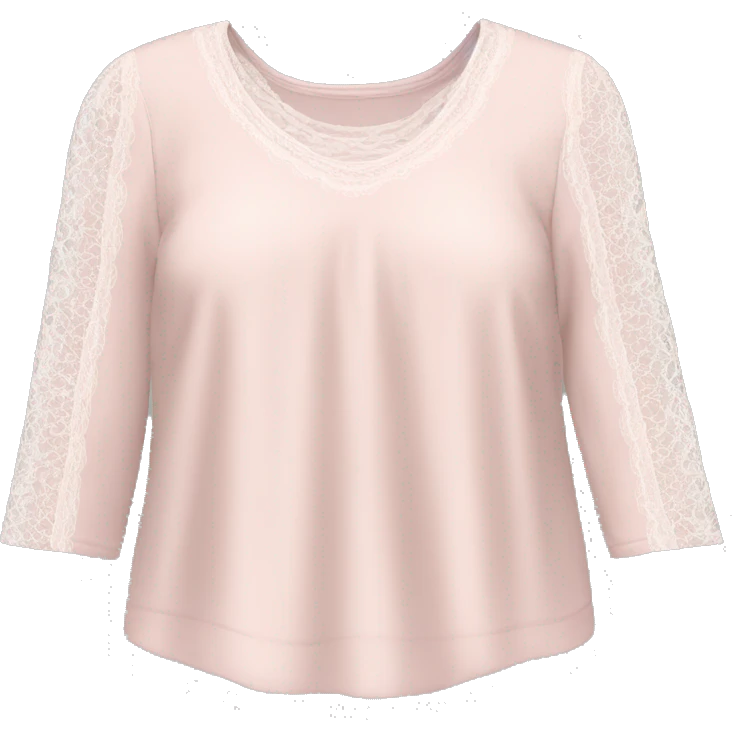 light pink top with lace emoji