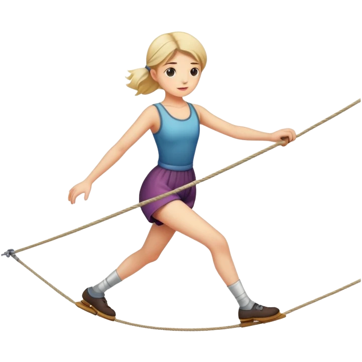 person walking on tightrope
 emoji