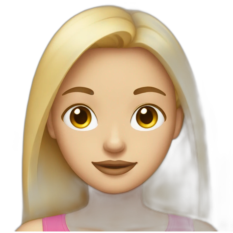 blonde girl hearts on eyes emoji