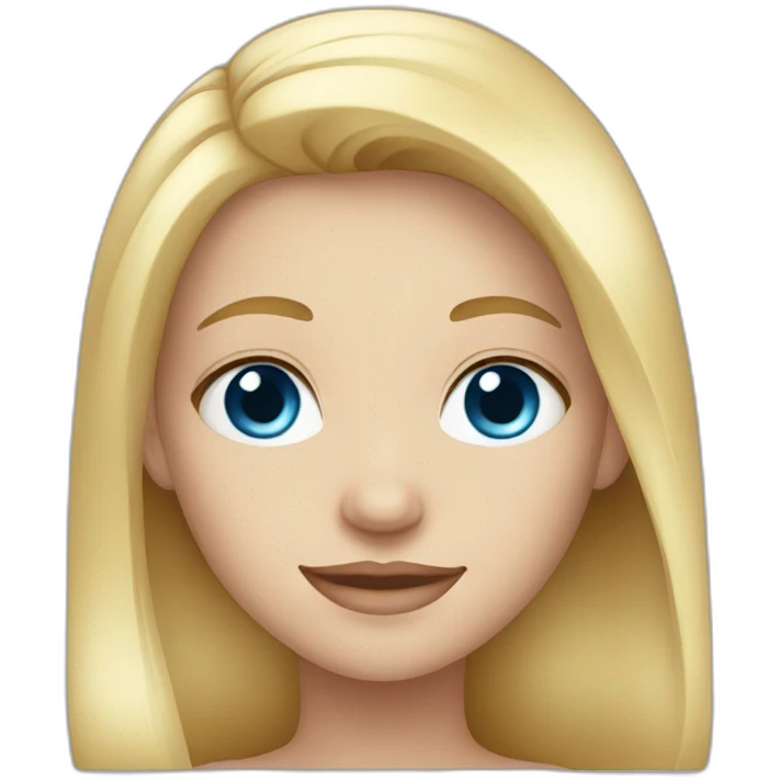 cute blonde girl with blue eyes emoji