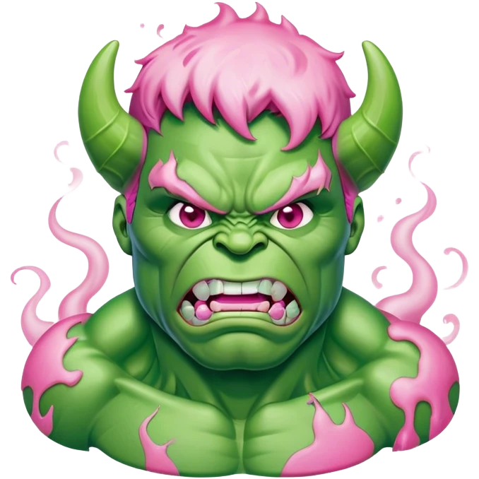 Hulk pink big smoke pink ear emoji