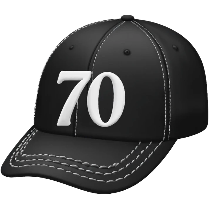 A black cap with the number 701 on the front  emoji