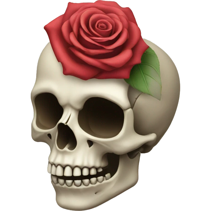 Skull with rose emoji