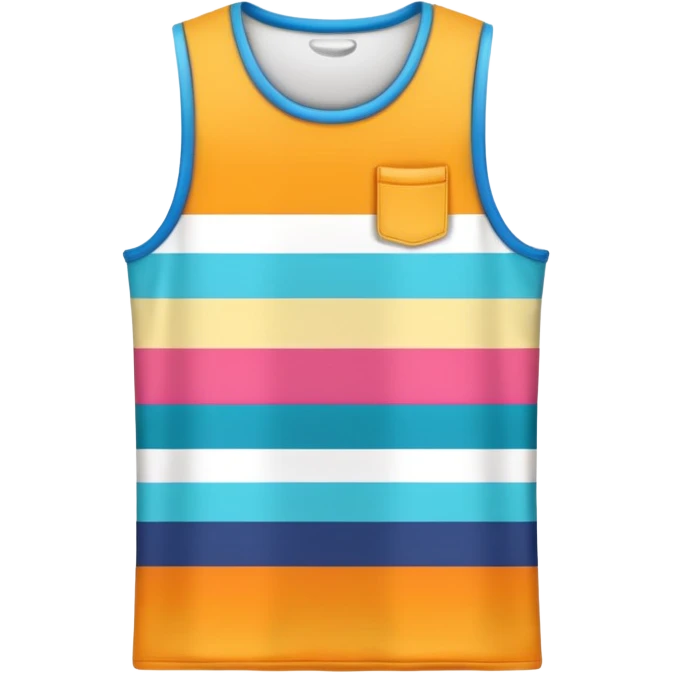 colorful patterned sleeveless t-shirt emoji