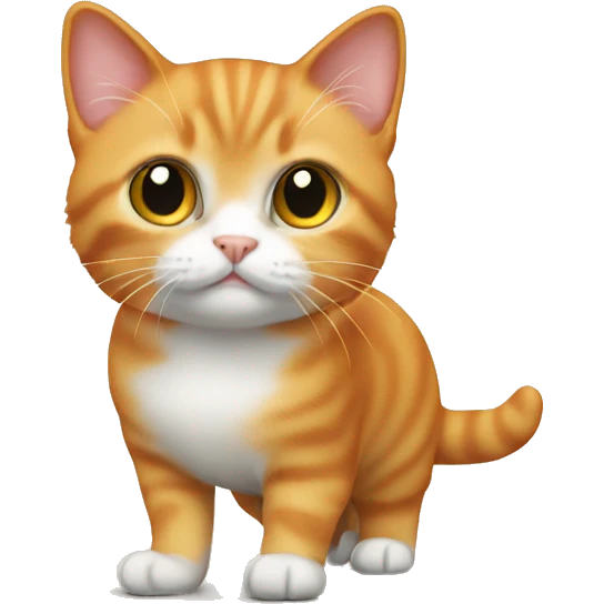 Orange munchkin cat standing  emoji